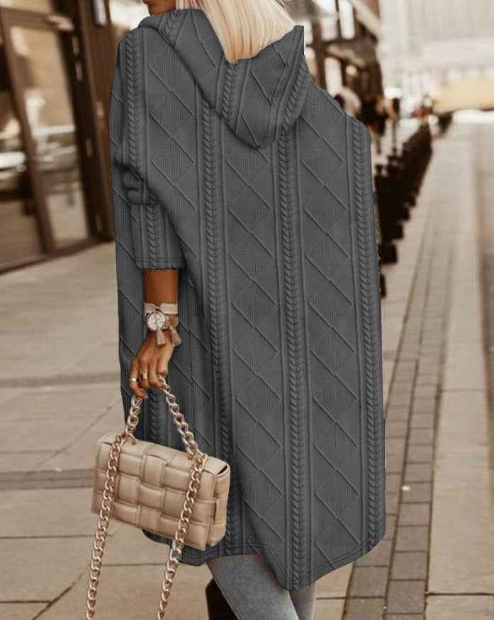 Long Hooded Cardigan – Trendy & Chic Layering Essential