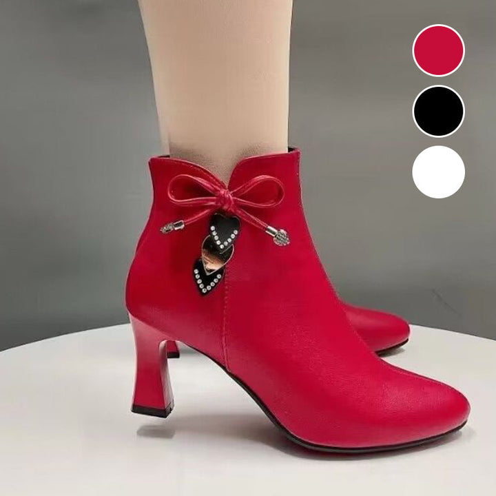 Suede Ankle Boots with Bow – Chic & Trendy Fashion Footwear