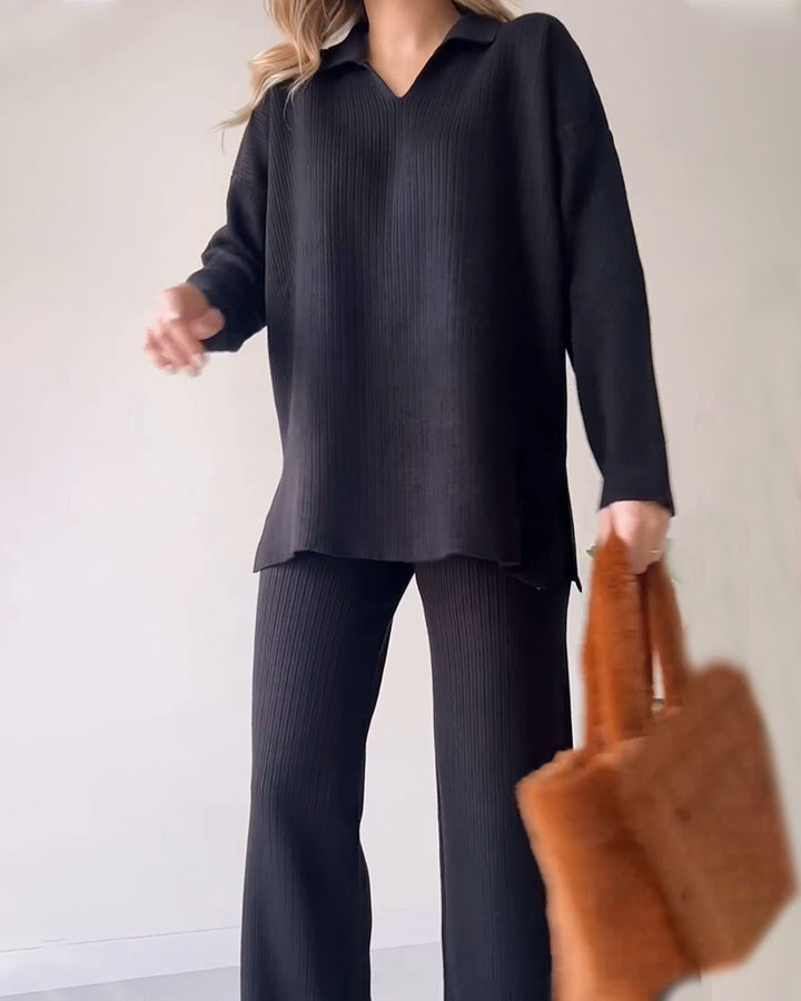 Knitted Two-Piece Set – Trendy & Comfortable Fashion Ensemble
