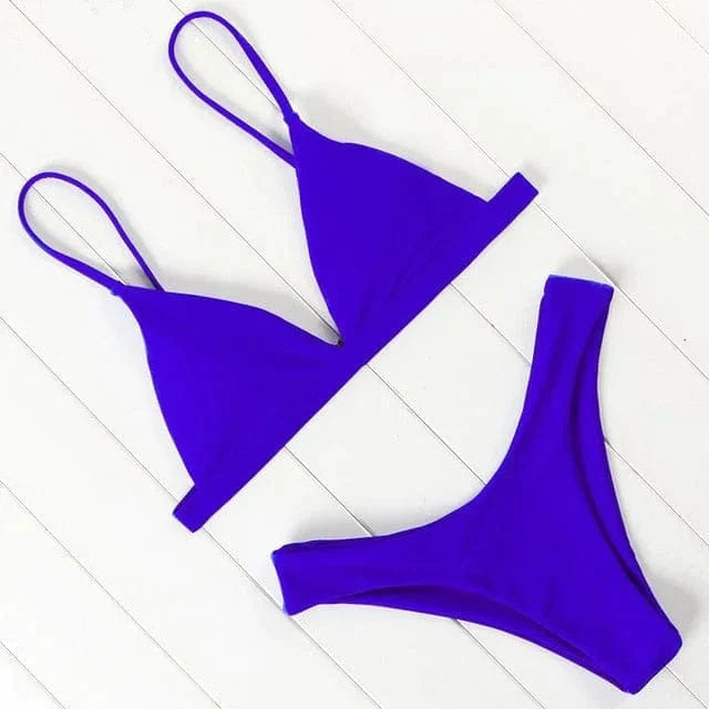 Simple Two-Piece Bikini – Trendy & Elegant Swimwear for Summer Fun
