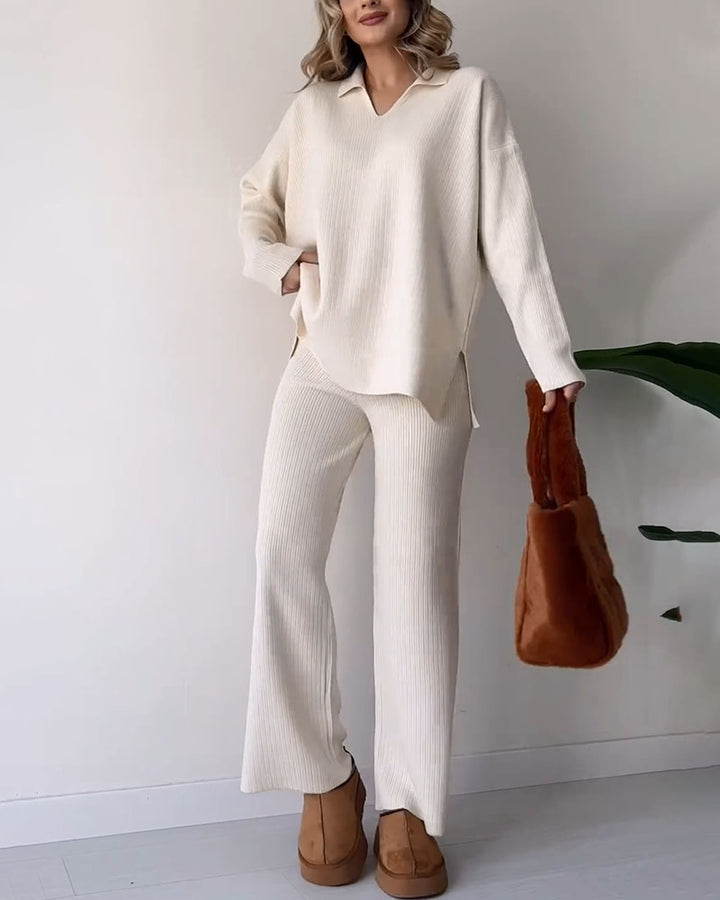 Knitted Two-Piece Set – Trendy & Comfortable Fashion Ensemble