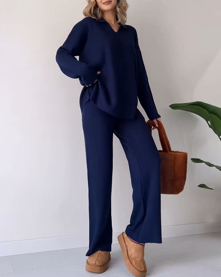 Knitted Two-Piece Set – Trendy & Comfortable Fashion Ensemble