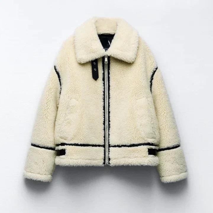 Warm Teddy Zip Jacket – Trendy & Cozy Outerwear for Casual Style