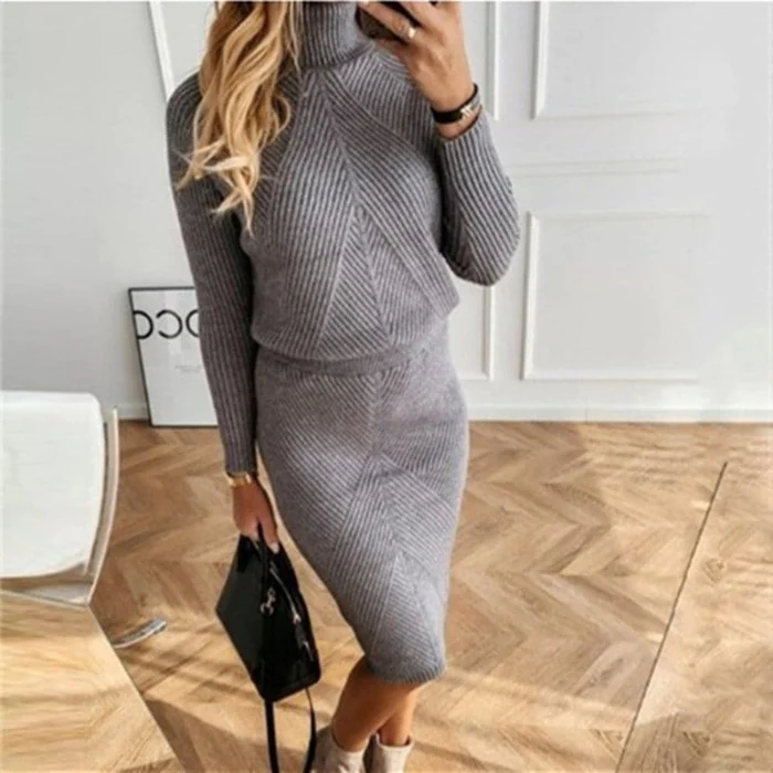 Ribbed Two-Piece Set – Trendy & Comfortable Outfit