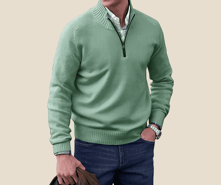 Polished Zip-Up Sweater – Elegant & Sophisticated Wardrobe Essential