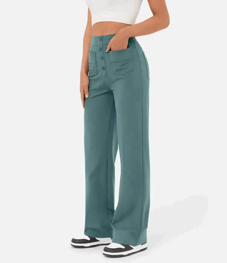 High-Waist Chic Pants – Trendy & Fashionable Essential for Every Wardrobe