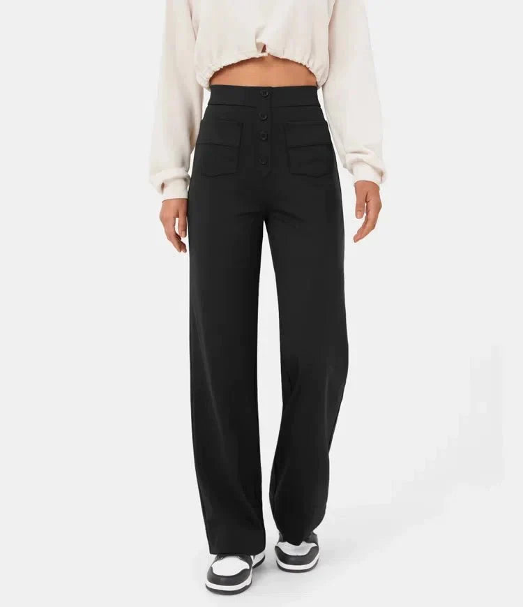 High-Waist Chic Pants – Trendy & Fashionable Essential for Every Wardrobe