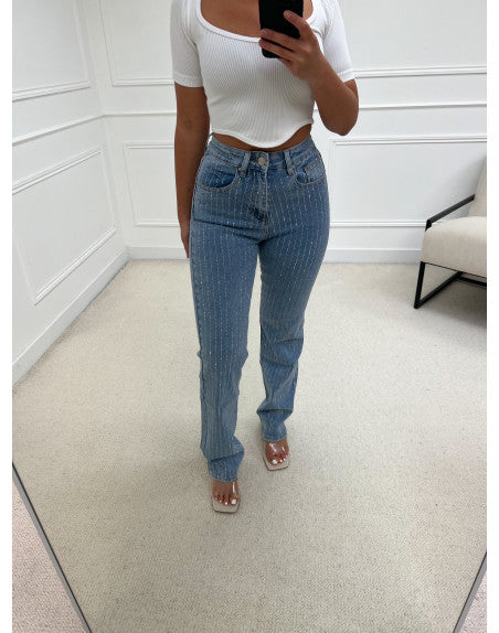 Diamond Denim Jeans – Chic & Trendy Casual Wear