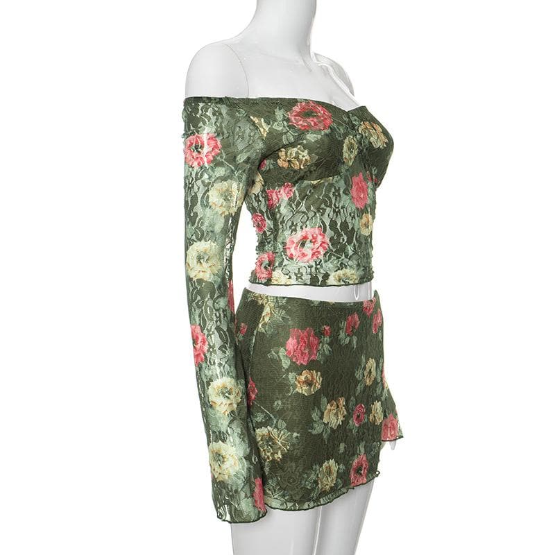 Long Sleeve Mini Skirt Set – Trendy & Chic Outfit for Effortless Style