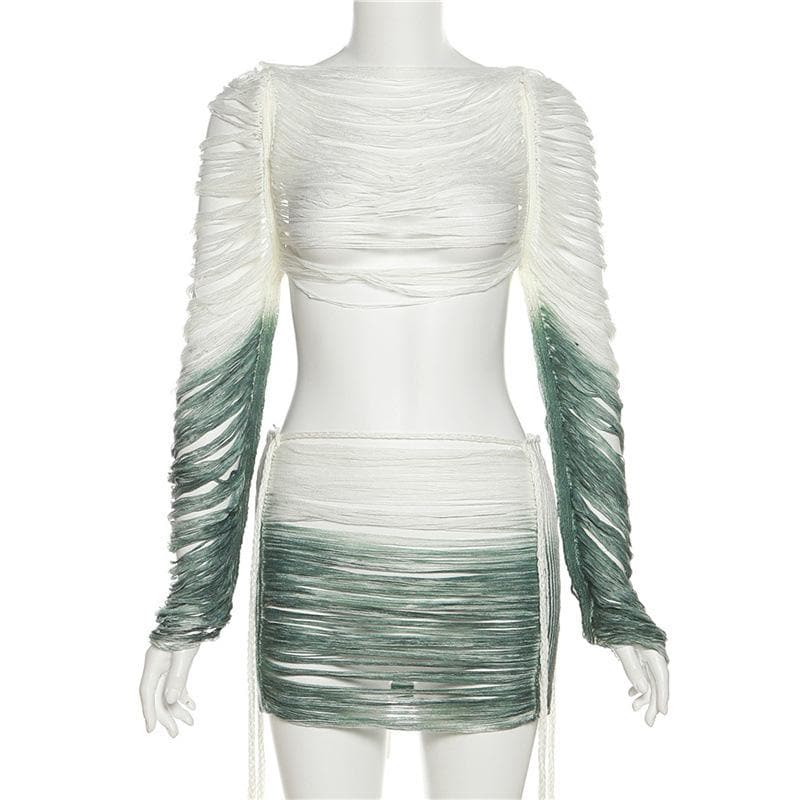 Self Tie Mini Skirt Set – Trendy & Stylish Outfit for Any Occasion