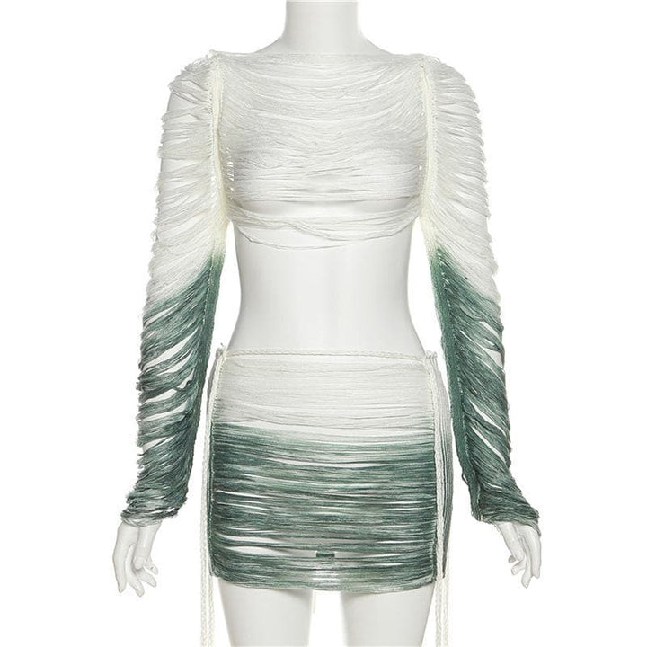 Self Tie Mini Skirt Set – Trendy & Stylish Outfit for Any Occasion