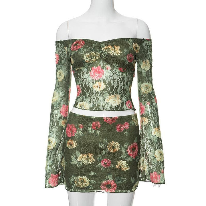 Long Sleeve Mini Skirt Set – Trendy & Chic Outfit for Effortless Style