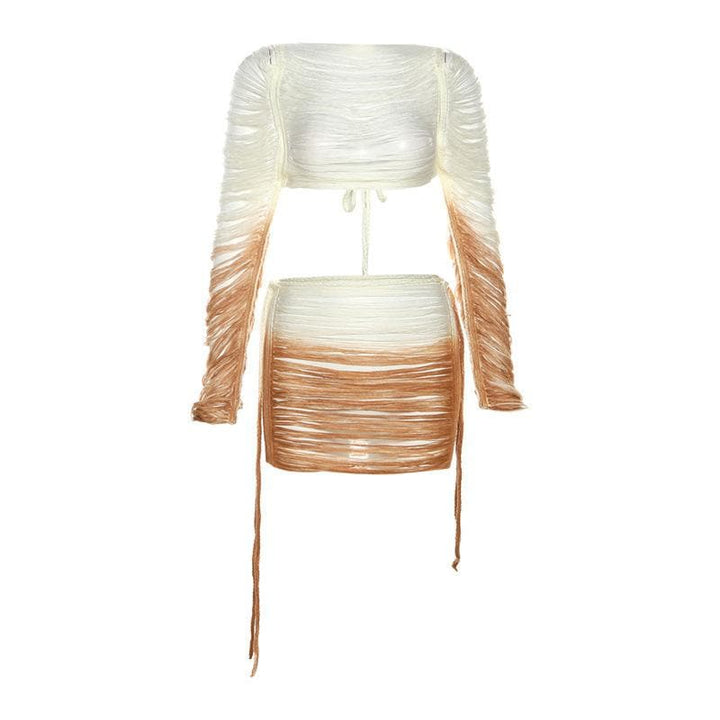 Self Tie Mini Skirt Set – Trendy & Stylish Outfit for Any Occasion