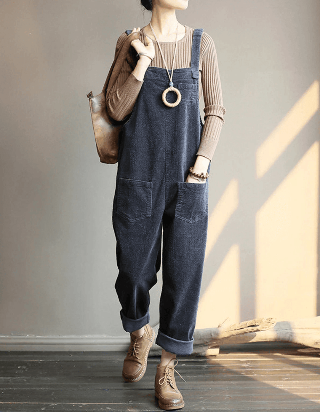 High-Waist Velvet Overall – Trendy & Chic Statement Piece