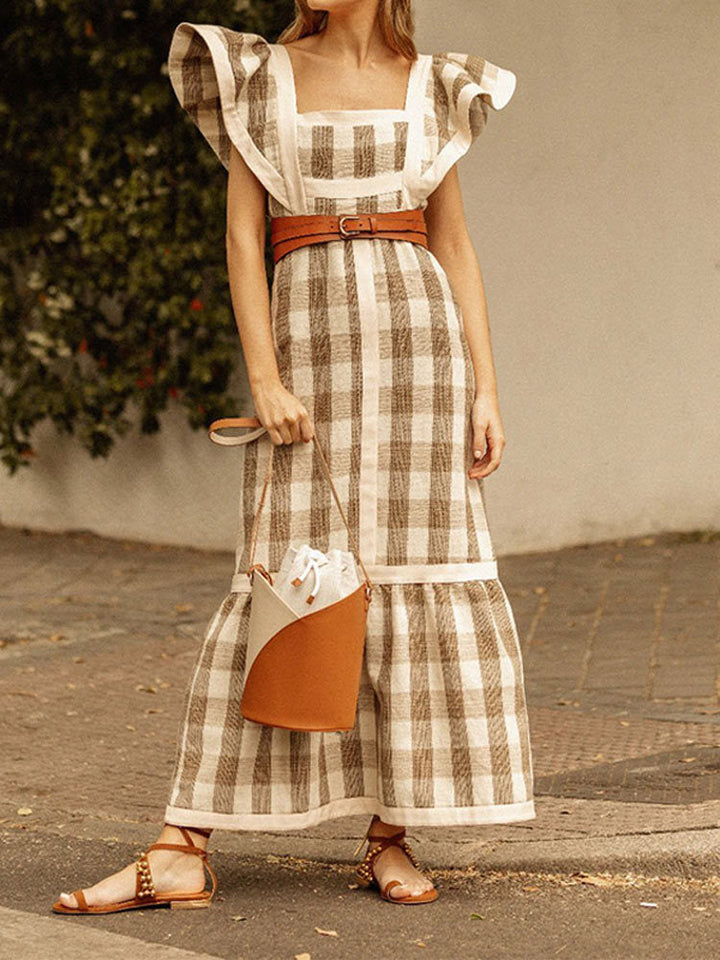 Elegant Checkered Dress – Sophisticated Style for Timeless Elegance
