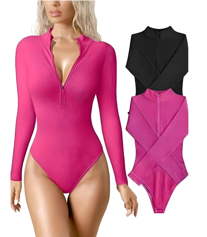 Bodycon Zip Dress in Elastane – Trendy & Figure-Hugging Style
