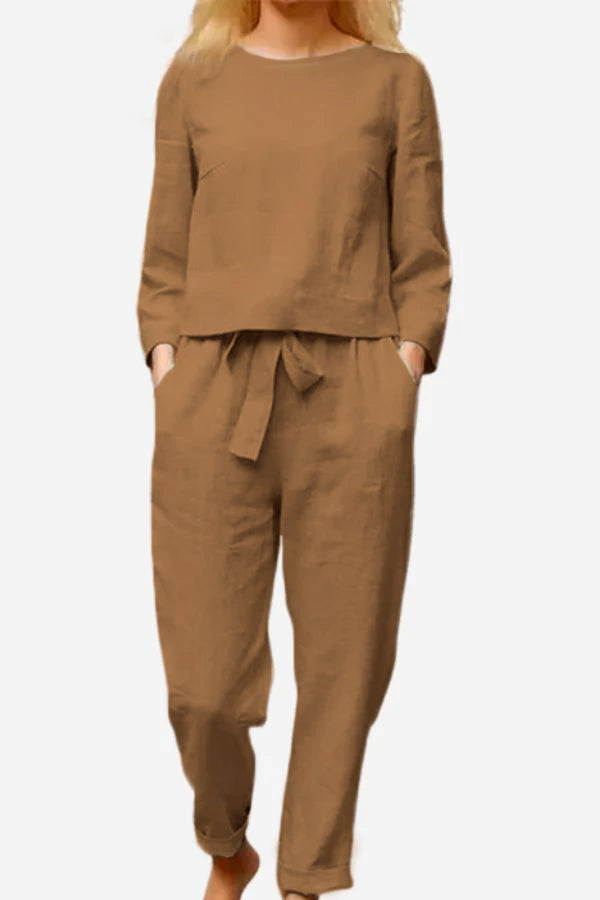 Linen Two-Piece Set – Chic & Trendy Summer Outfit