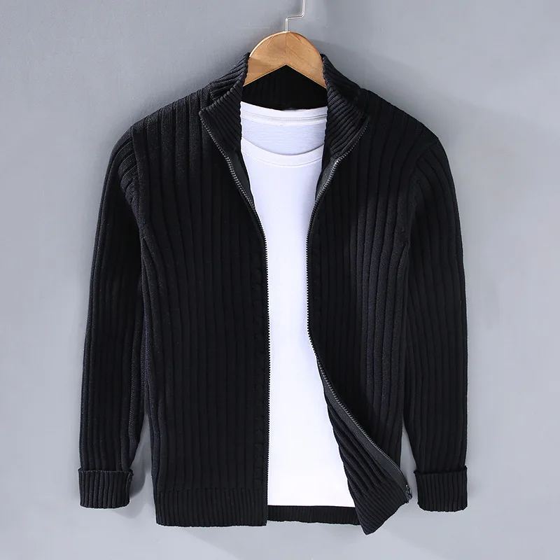 Men's Trendy Zip Cardigan – Stylish & Comfortable Layering Essential