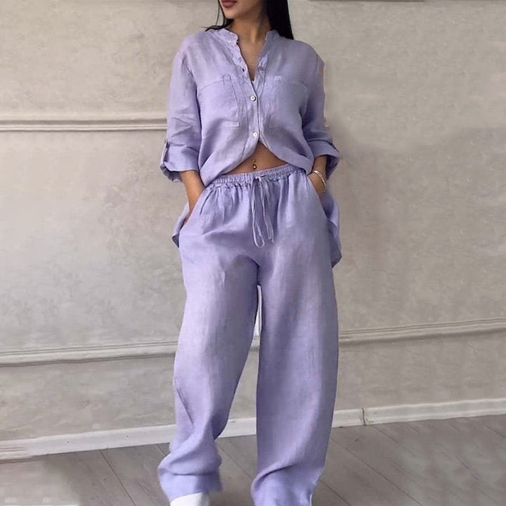 Luxury Cotton and Linen Outfit – Elegant & Sophisticated Style