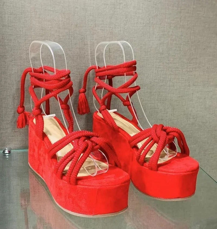 Elegant Wedge Heel Sandals – Chic & Feminine Style