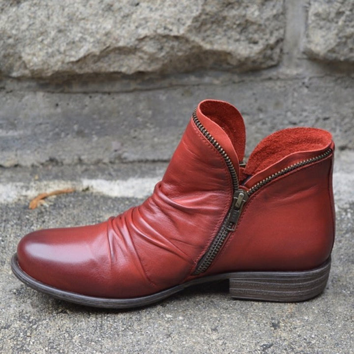 Leather Boots with Zipper – Chic & Modern Footwear for Any Occasion