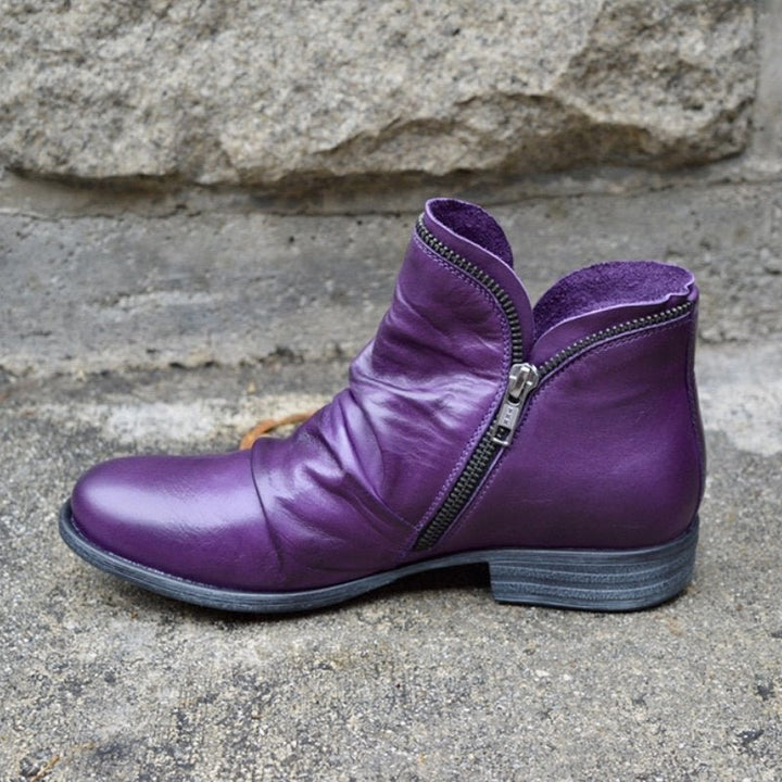 Leather Boots with Zipper – Chic & Modern Footwear for Any Occasion