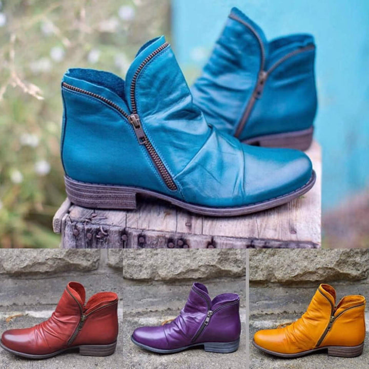 Leather Boots with Zipper – Chic & Modern Footwear for Any Occasion