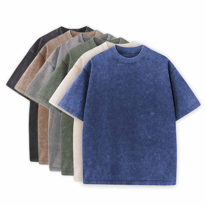 230GSM Heavy Loose Fit Washed T-Shirt 6-Pack – Trendy & Comfortable Everyday Essentials