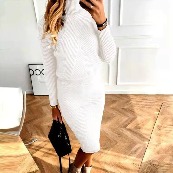 Ribbed Two-Piece Set – Trendy & Comfortable Outfit