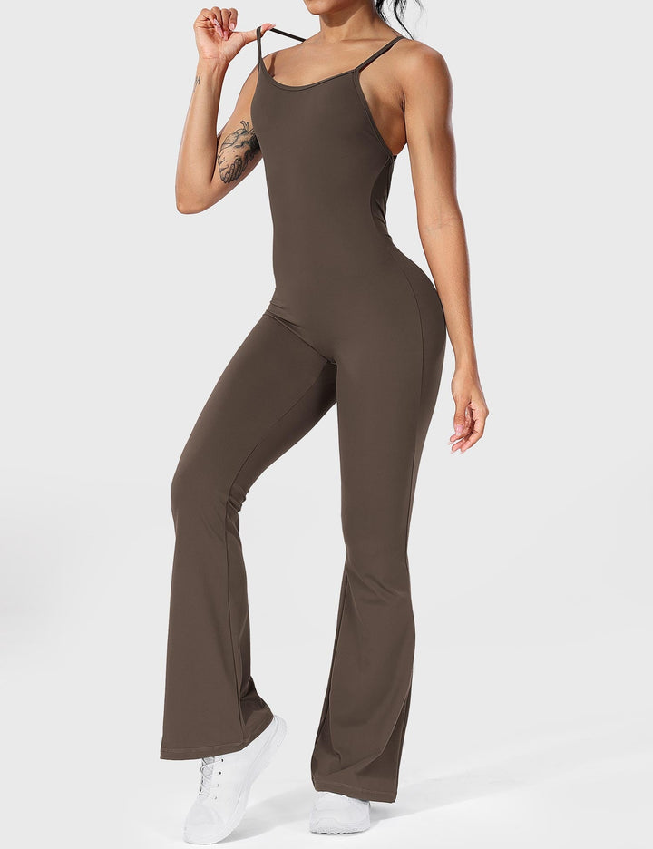 Flared Back Cross Jumpsuit – Trendy & Chic Statement Piece